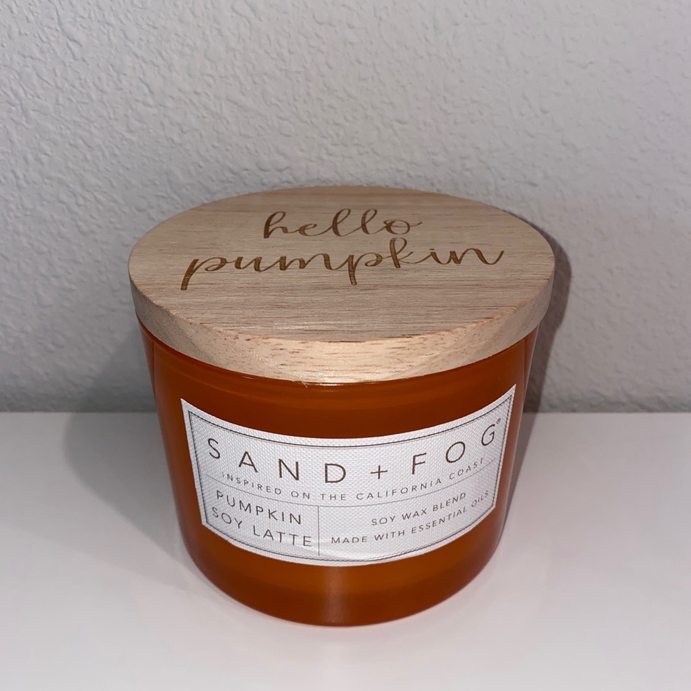 SAND + FOG 12oz Pumpkin Soy Latte Candle Soy Wax